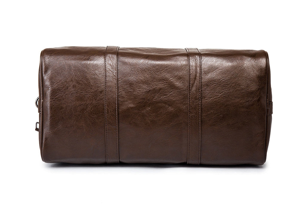 Faux Leather Duffel Bag