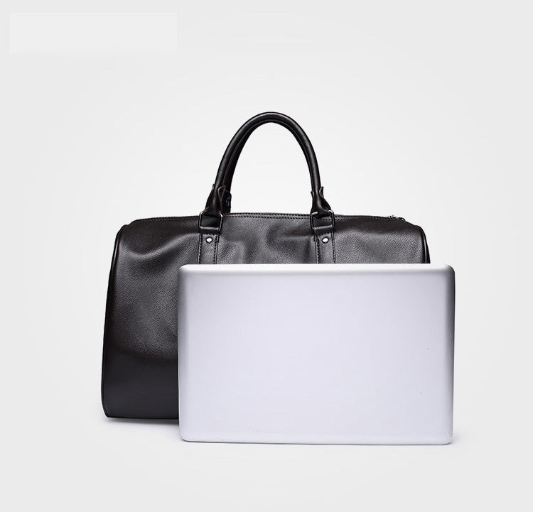 Faux Leather Duffel Bag