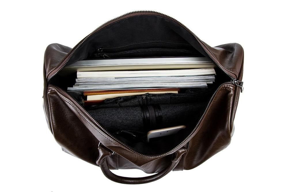 Faux Leather Duffel Bag