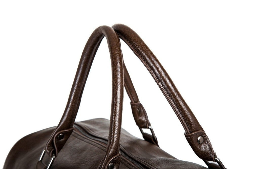 Faux Leather Duffel Bag