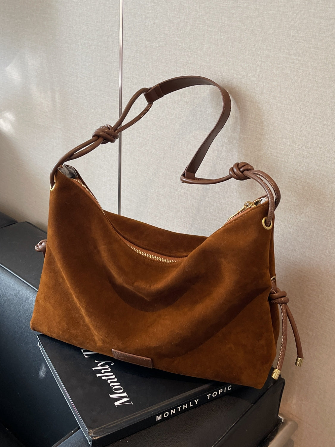 Suede Handbag