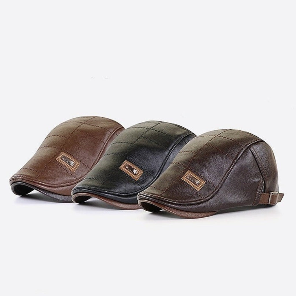 FlatCap Leather Beret