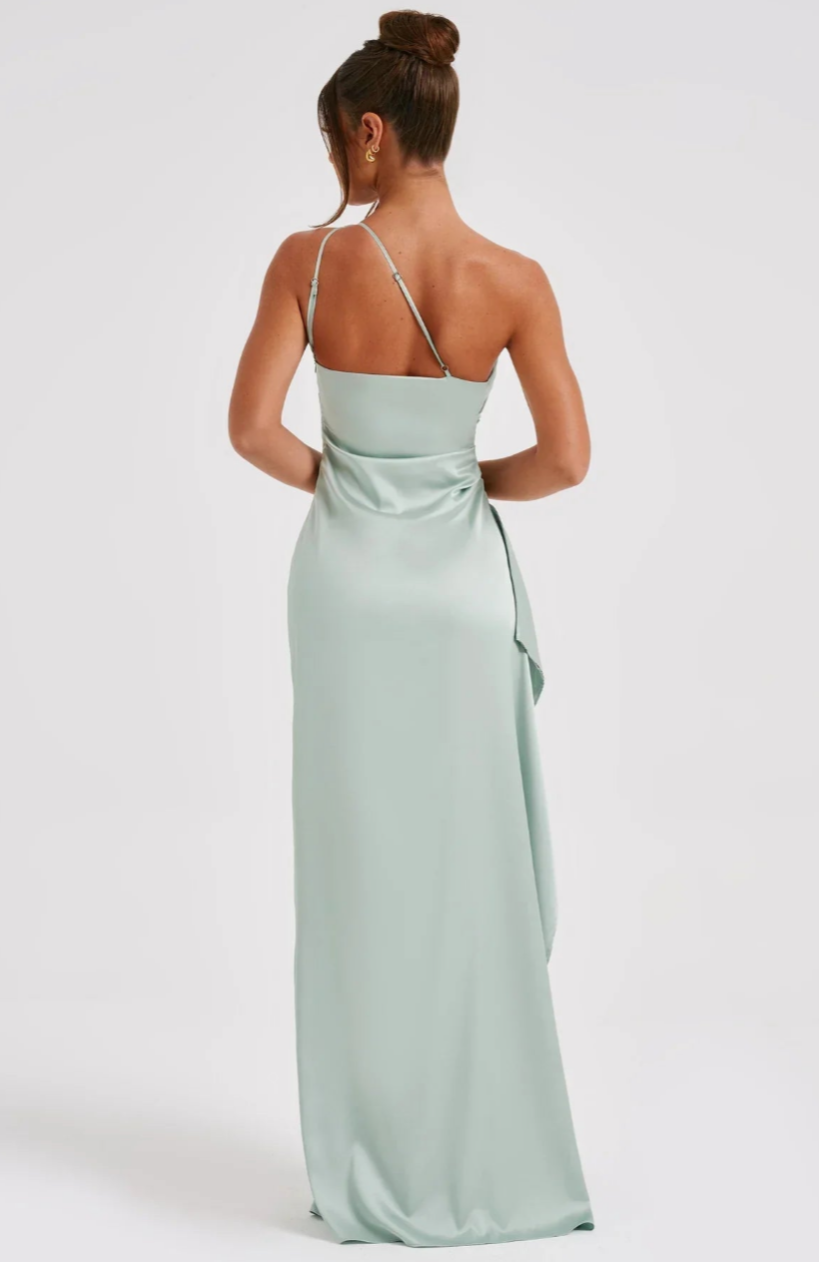Pleated Satin Dress