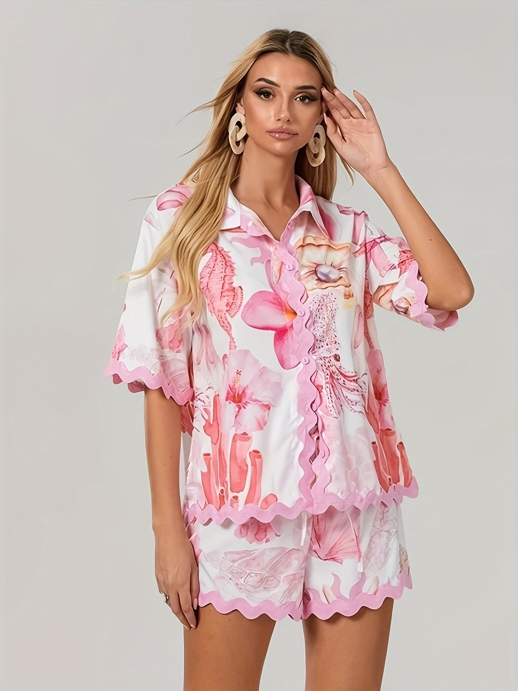 Printed Short Set