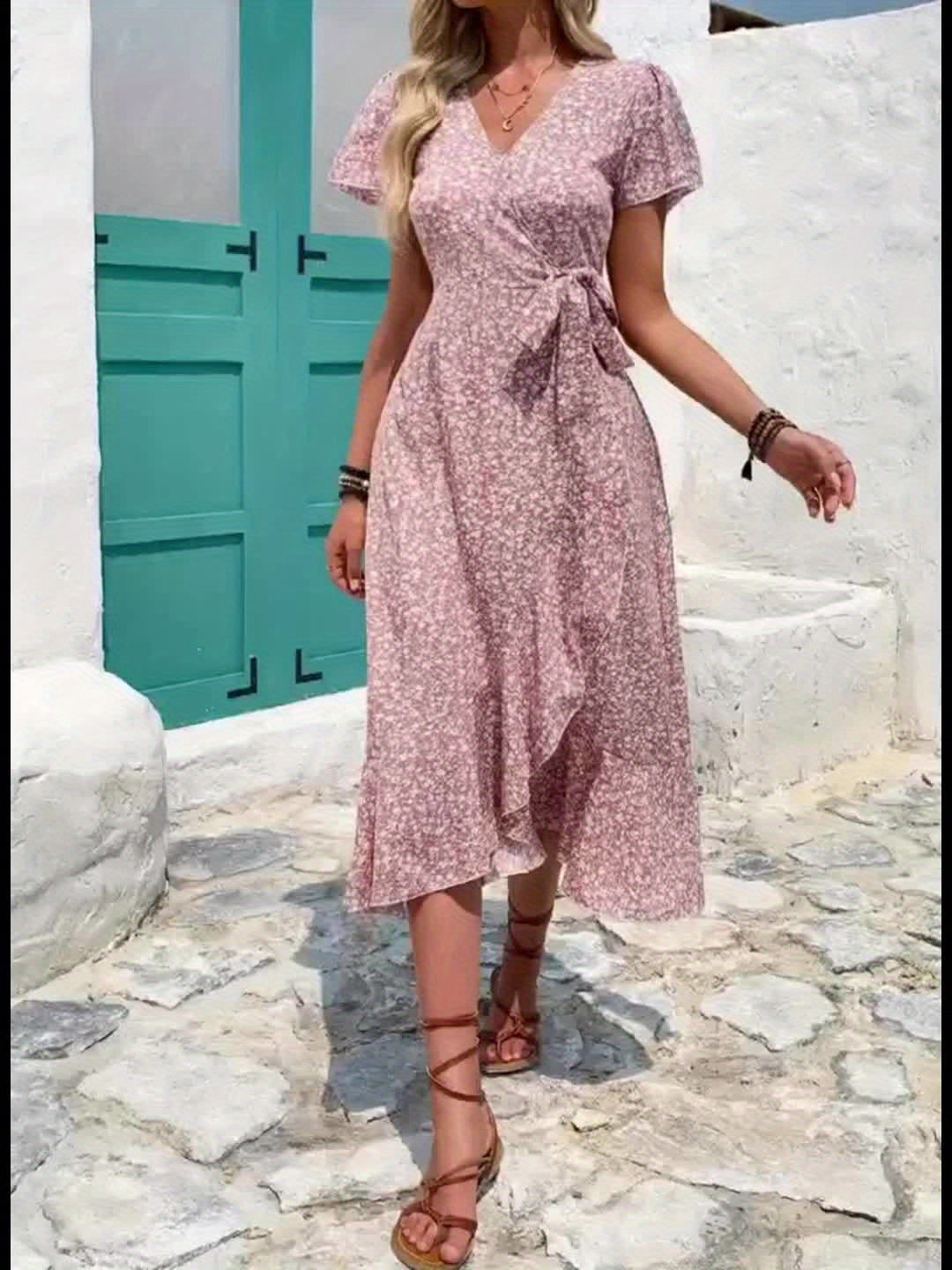 V-Neck Women's Dress