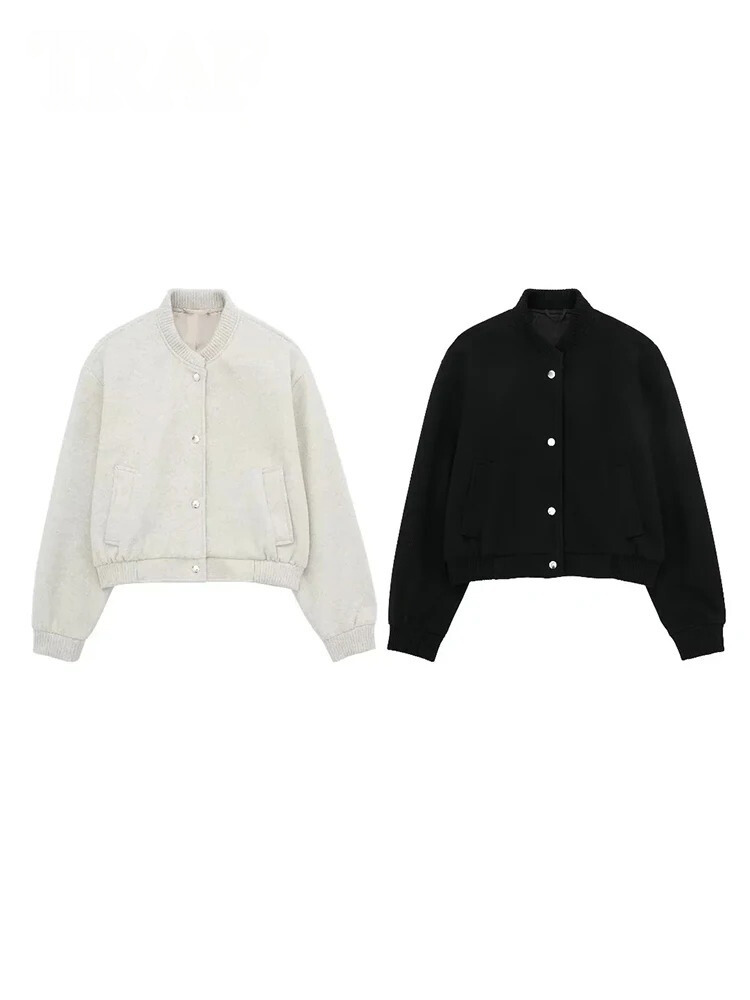Tessa Cropped Bomber Jacket