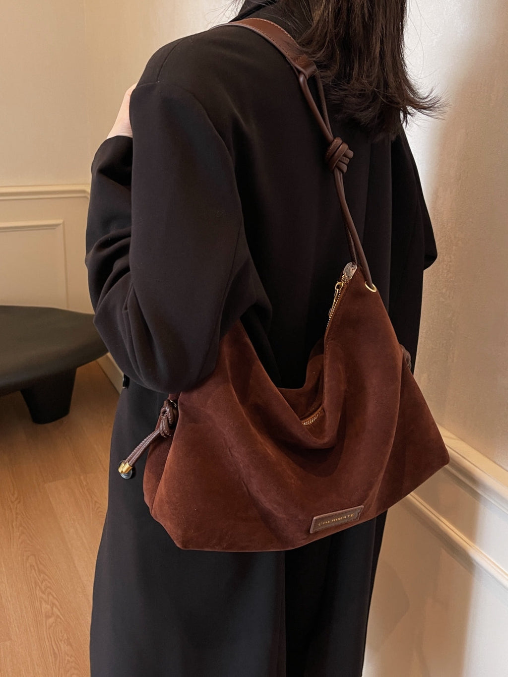 Suede Handbag