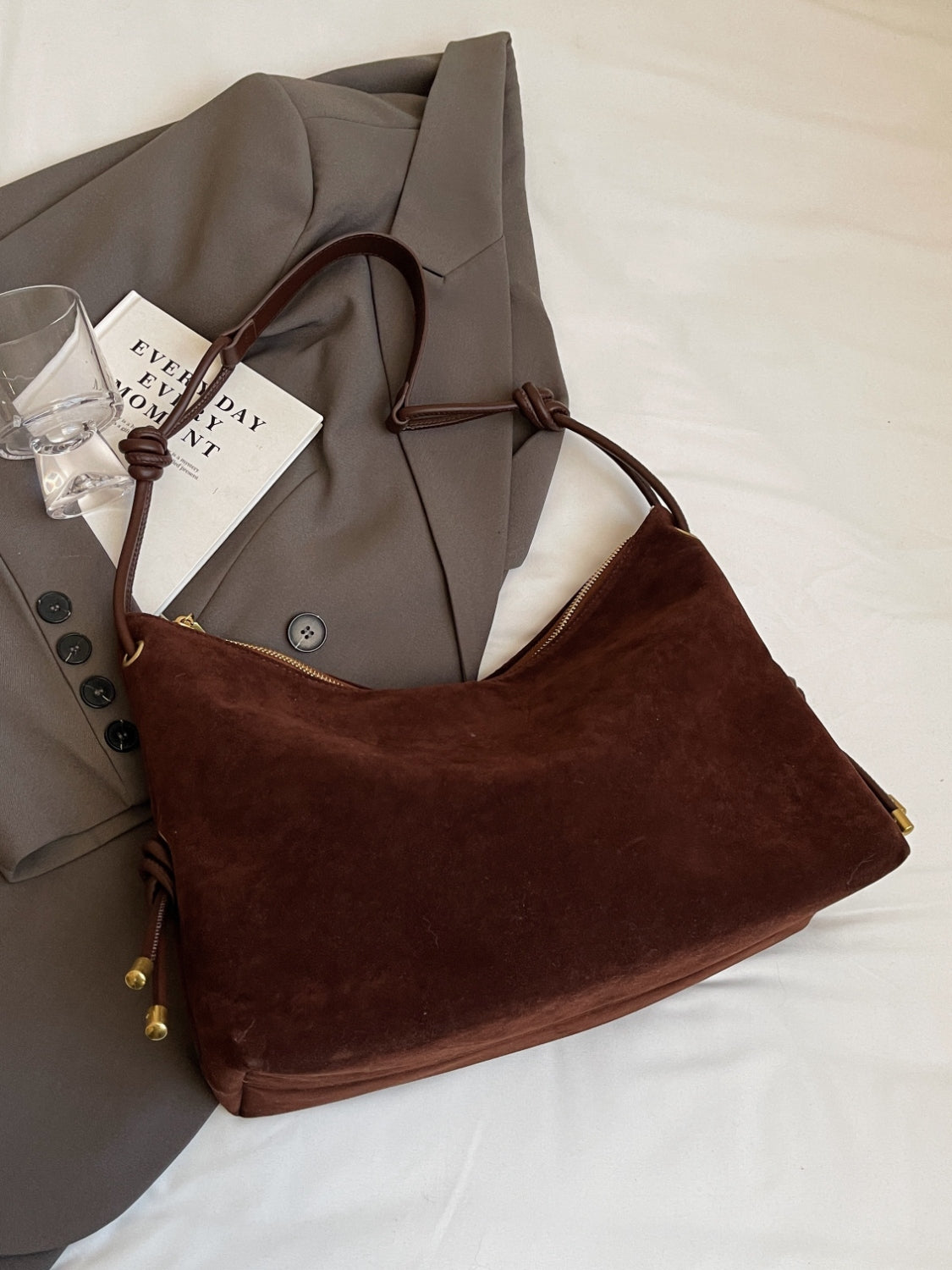 Suede Handbag