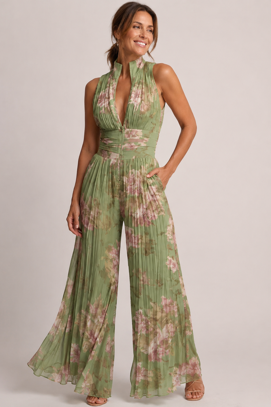 VIVIENNE Pleated Jumpsuit