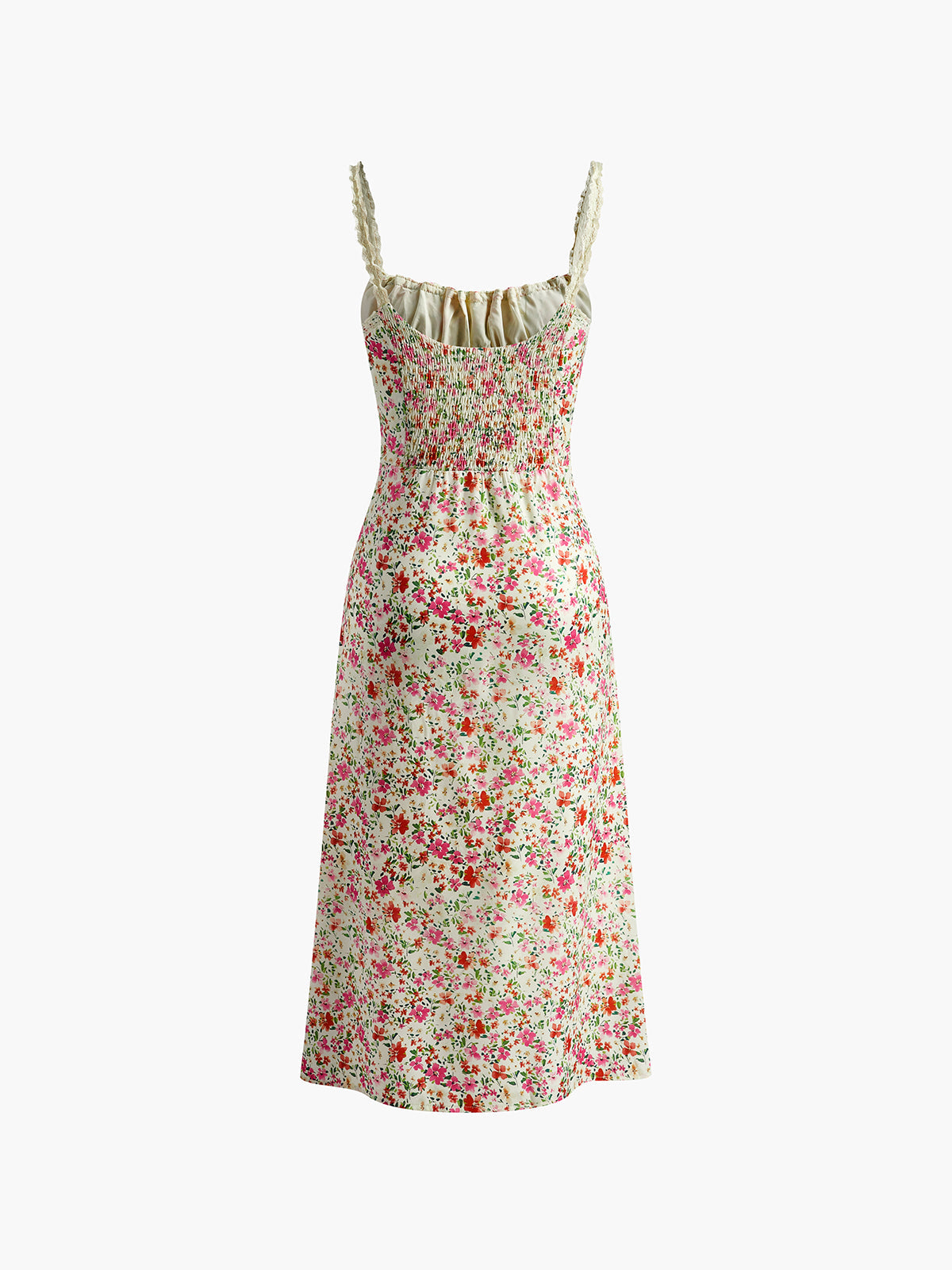 Floral Trim Midi Dress