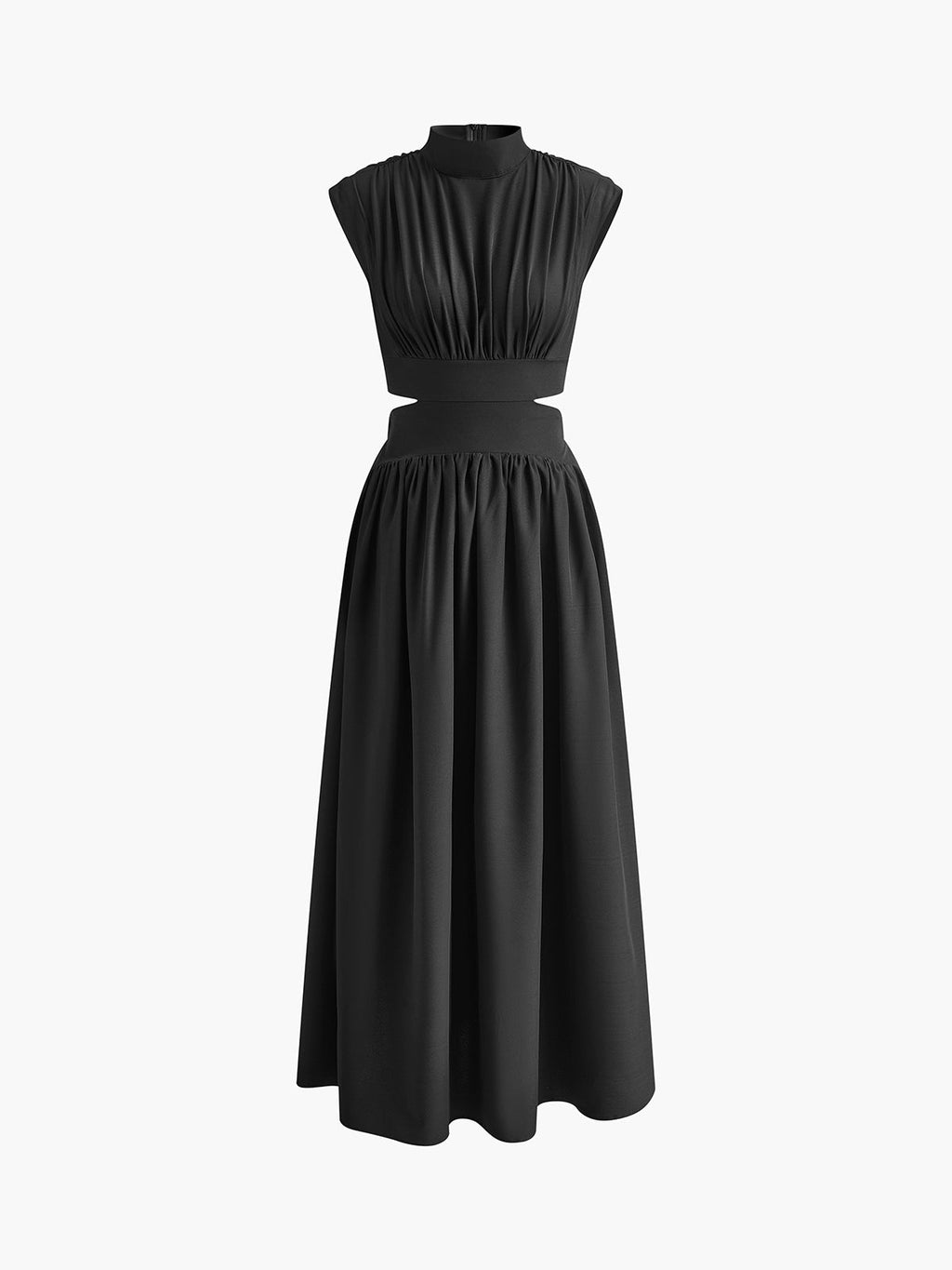 Mock Neck Long Dress