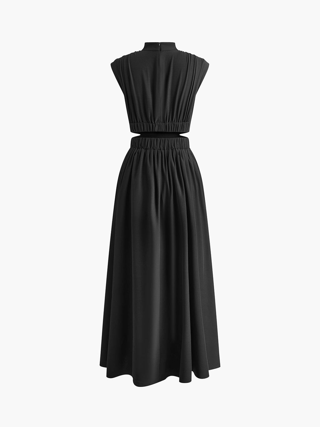 Mock Neck Long Dress