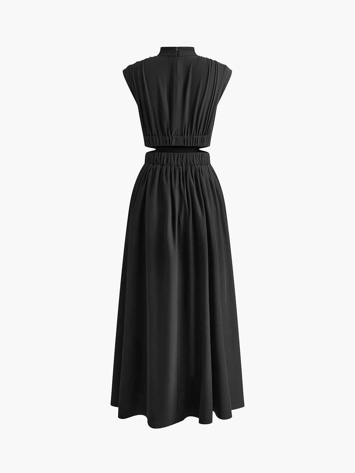 Mock Neck Long Dress