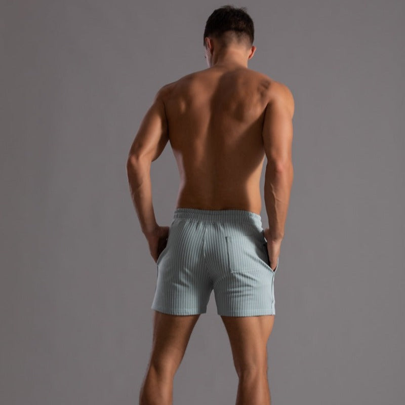 Quick-Dry Ribbed Swim Shorts