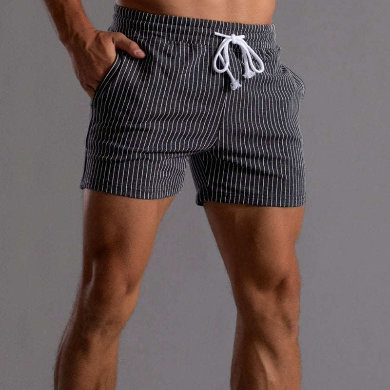 Quick-Dry Ribbed Swim Shorts