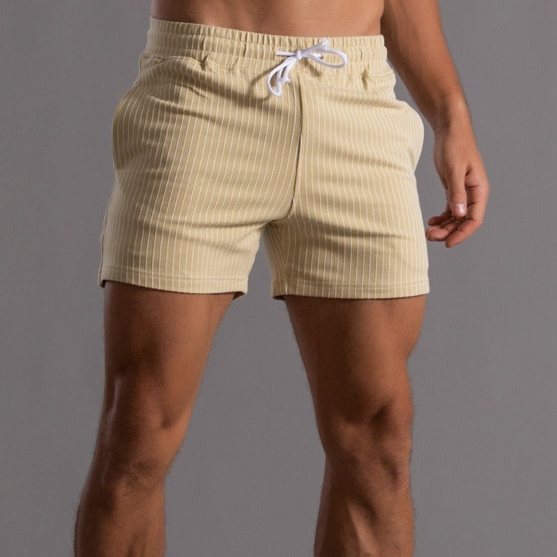 Quick-Dry Ribbed Swim Shorts
