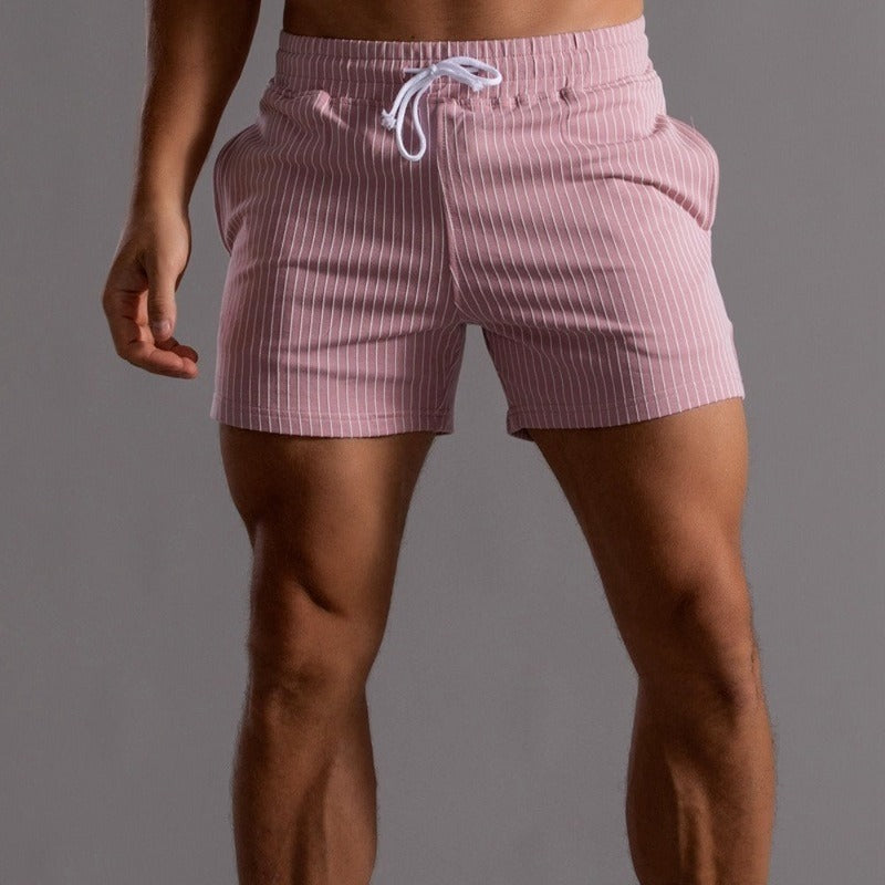 Quick-Dry Ribbed Swim Shorts