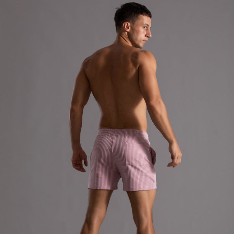 Quick-Dry Ribbed Swim Shorts