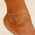 Gold Heart Anklet