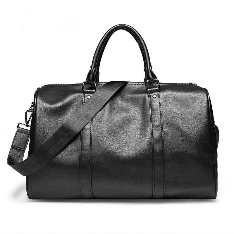 Faux Leather Duffel Bag