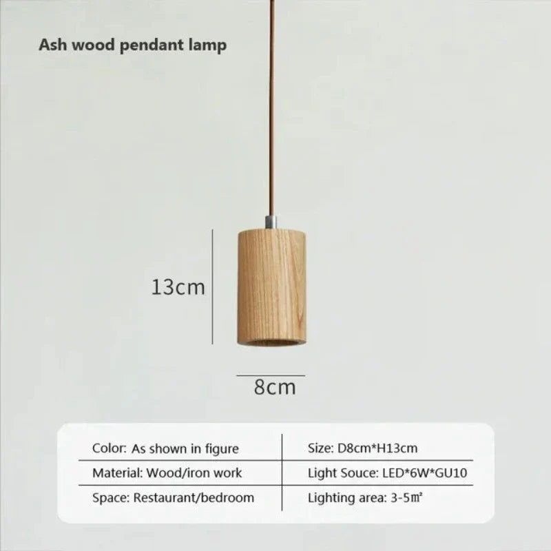 NordicGlow Wooden Pendant Light