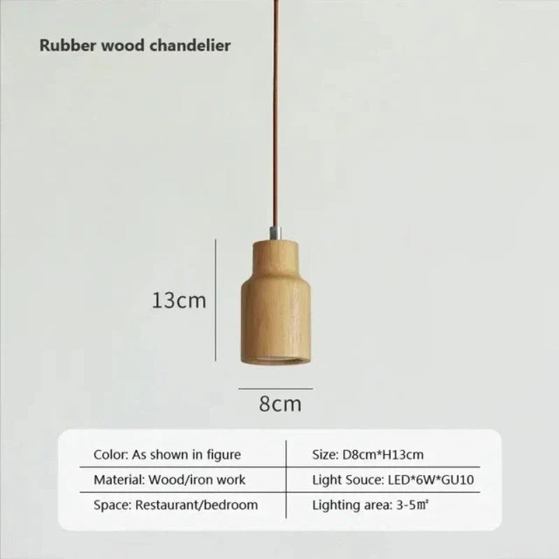 NordicGlow Wooden Pendant Light