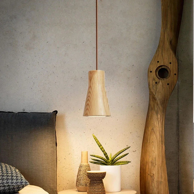 NordicGlow Wooden Pendant Light