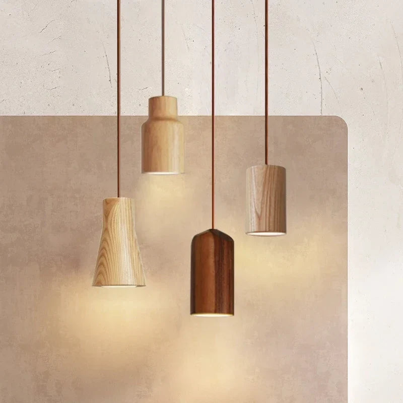 NordicGlow Wooden Pendant Light