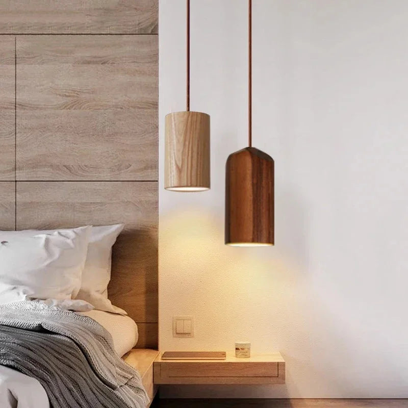 NordicGlow Wooden Pendant Light