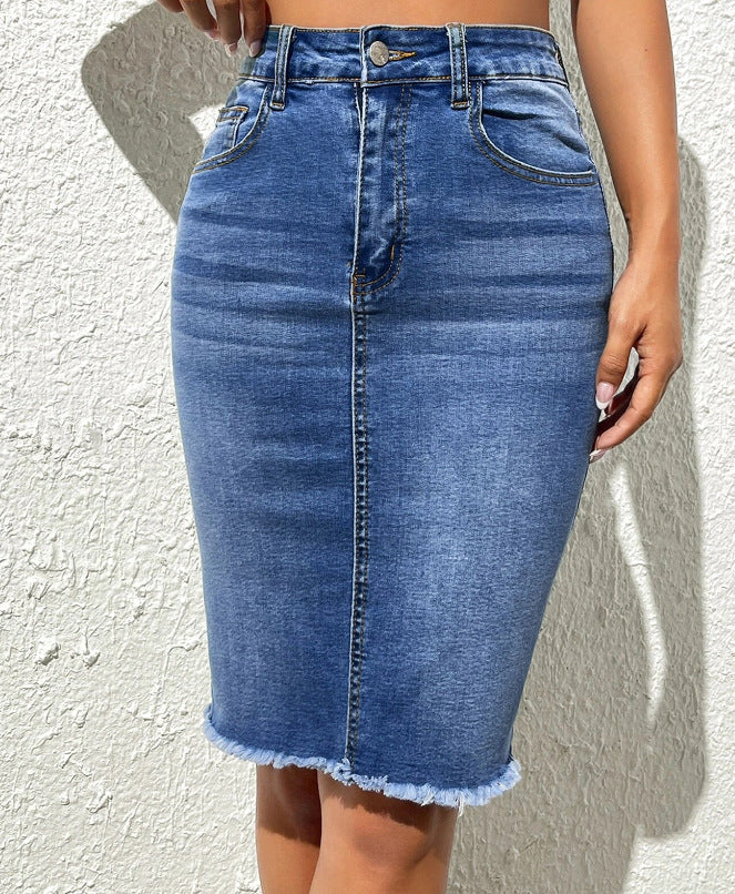 Vervia Denim Midi Skirt