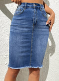 Vervia Denim Midi Skirt