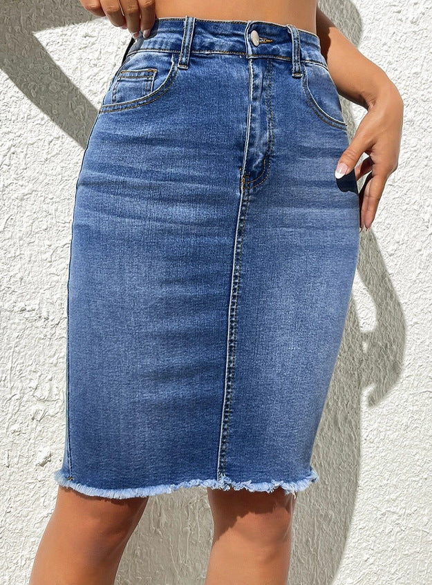 Vervia Denim Midi Skirt