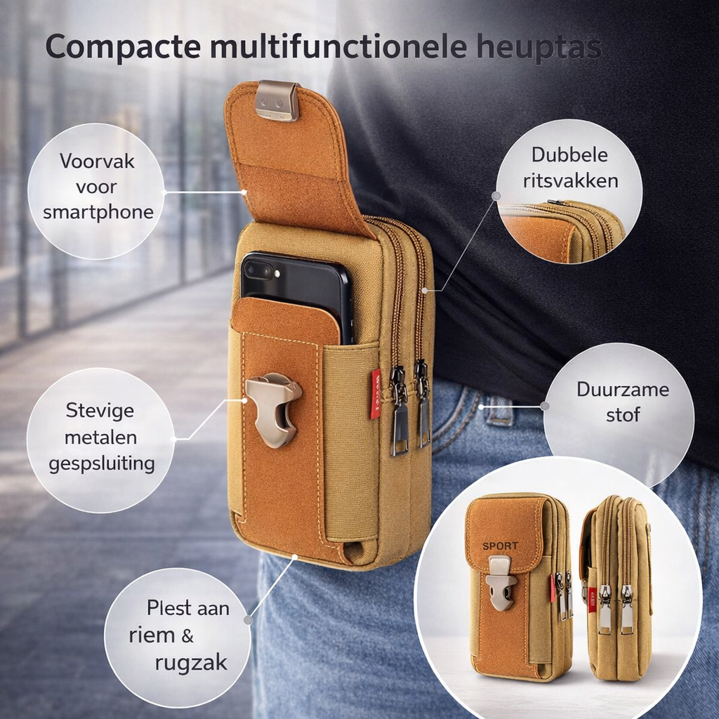 FlexiPouch Suede Waist Bag