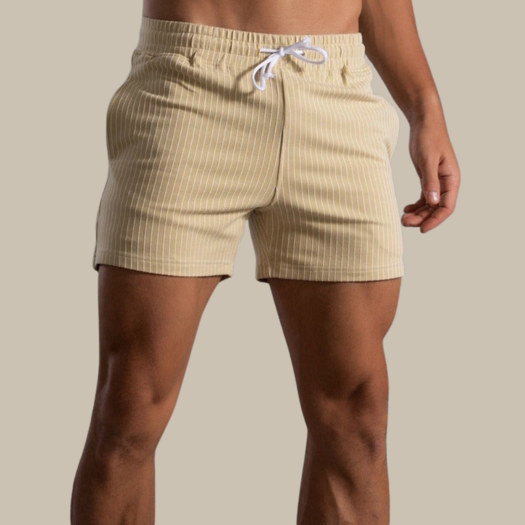 Quick-Dry Ribbed Swim Shorts