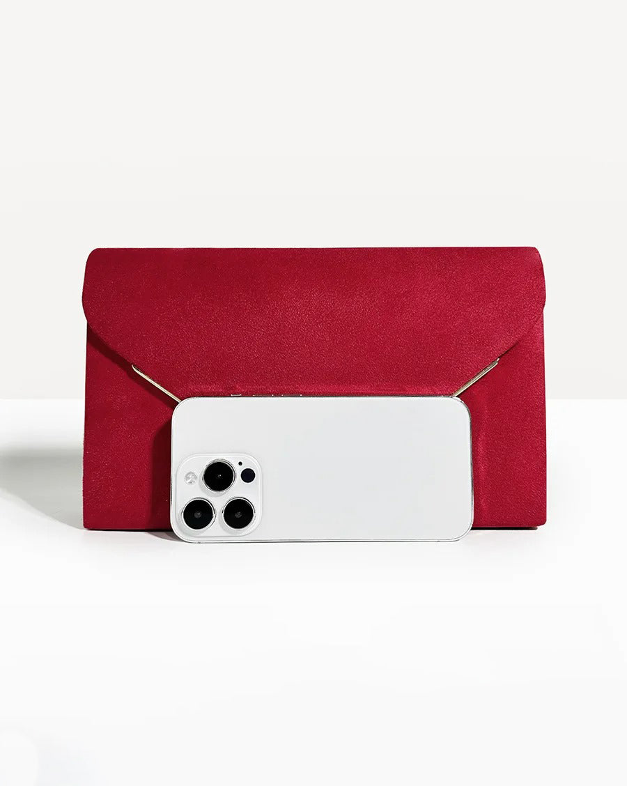 Velvet Envelope Clutch