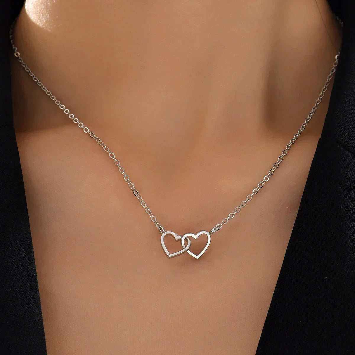 Double Heart Necklace