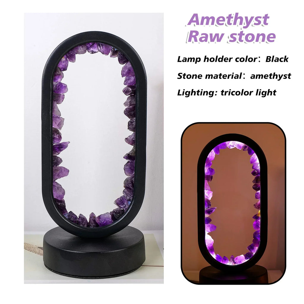 AuraStone Amethyst Lamp