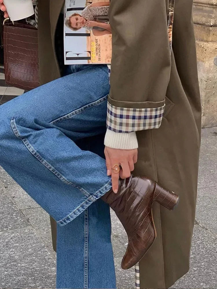 Checked Women's Coat