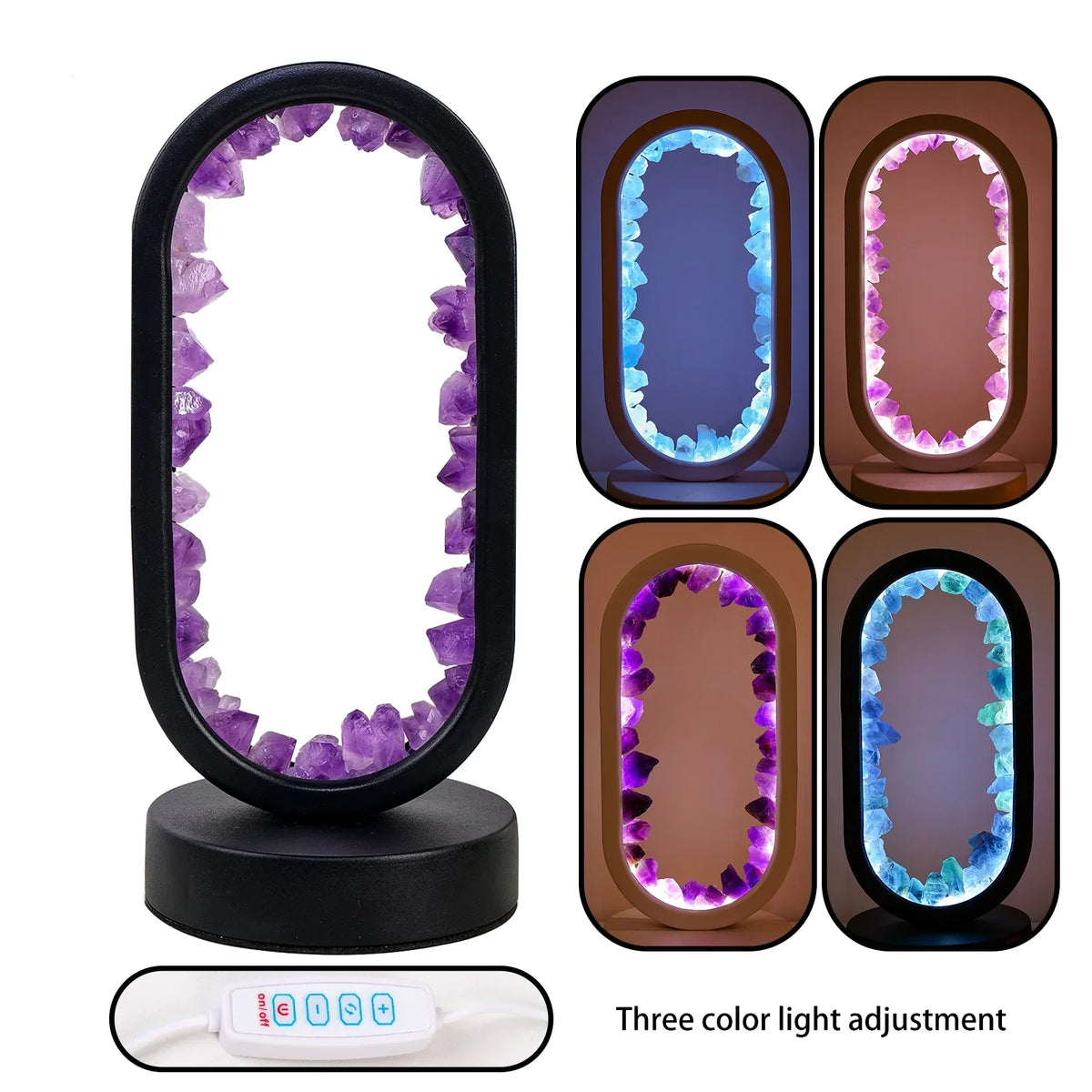 AuraStone Amethyst Lamp