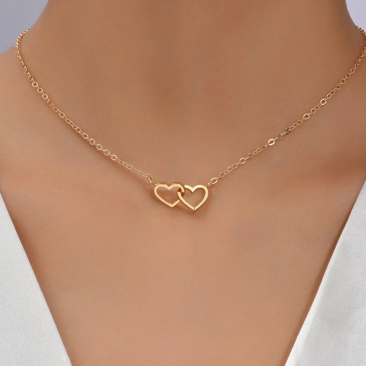 Double Heart Necklace