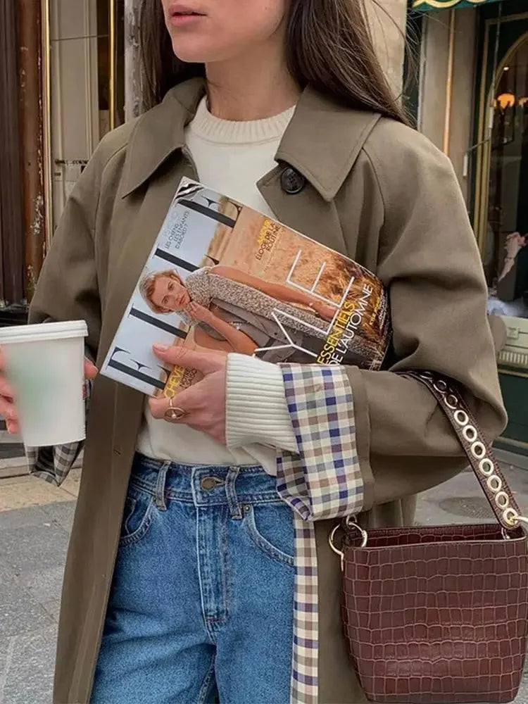 Checked Women's Coat