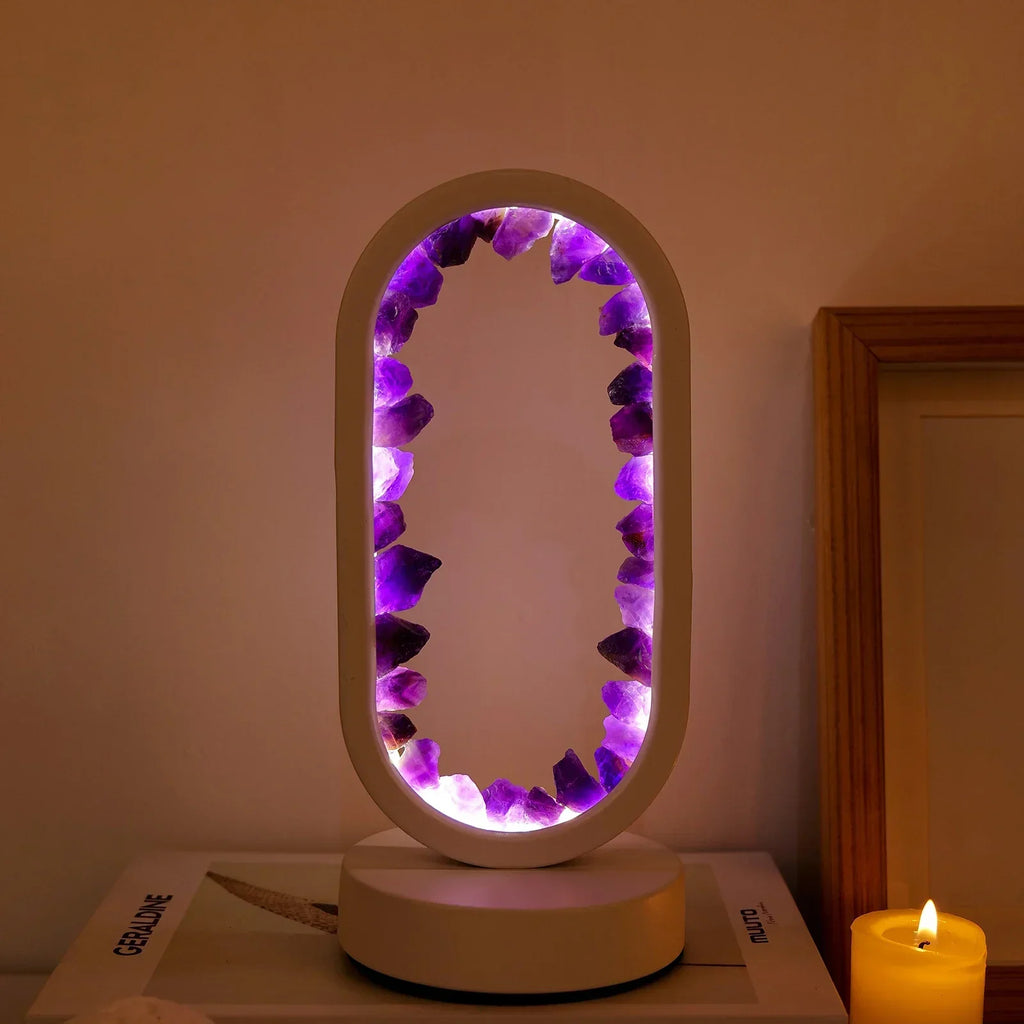 AuraStone Amethyst Lamp