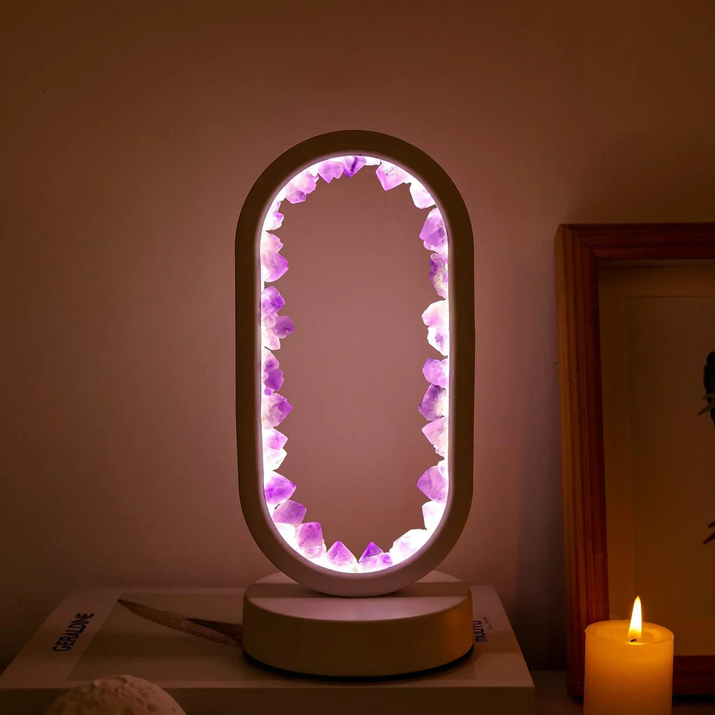 AuraStone Amethyst Lamp