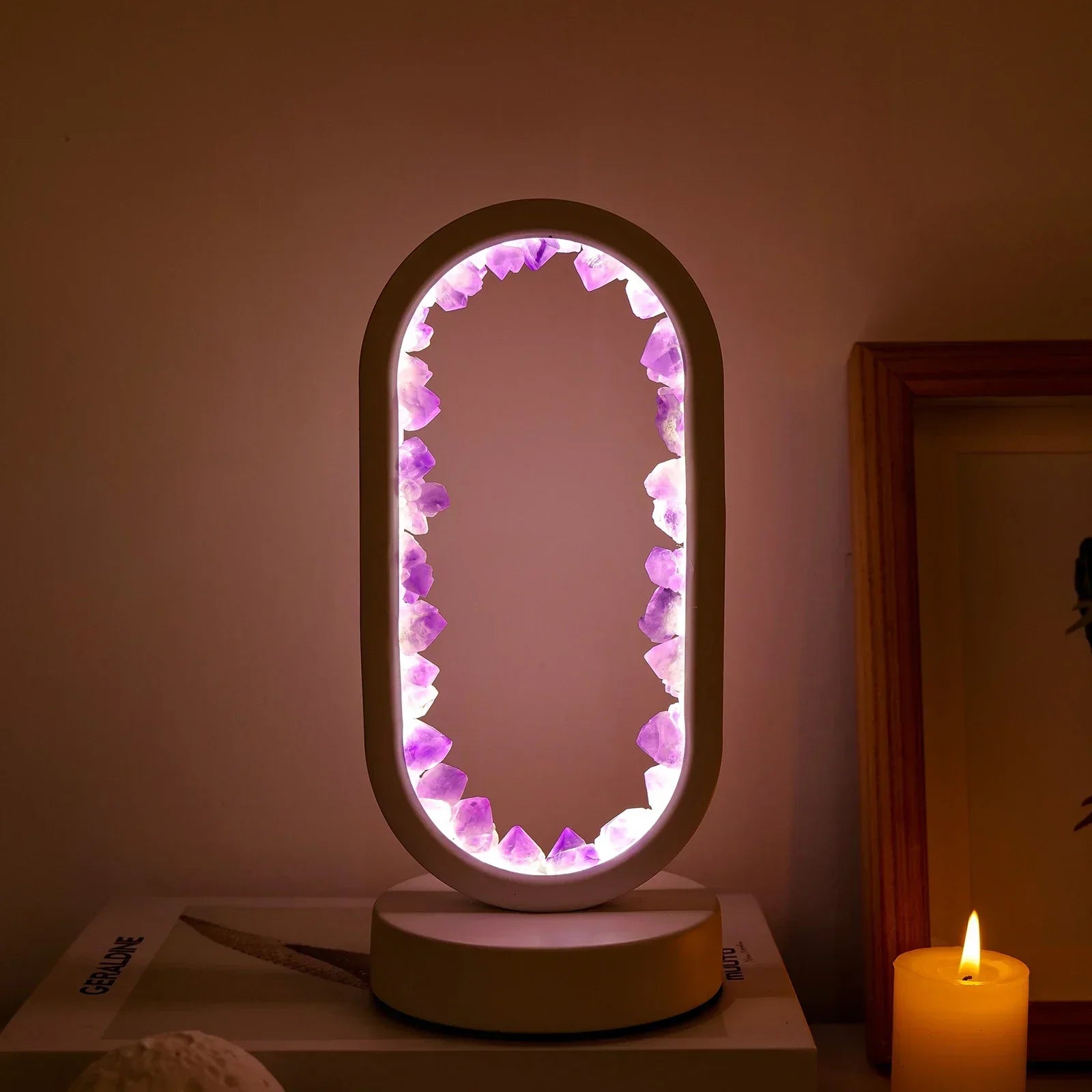 AuraStone Amethyst Lamp