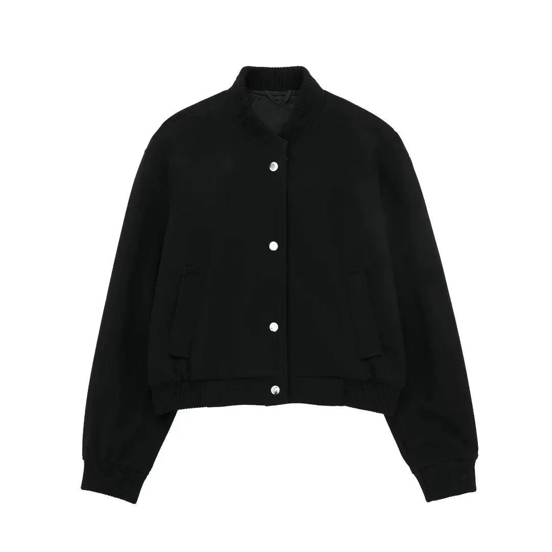 Tessa Cropped Bomber Jacket