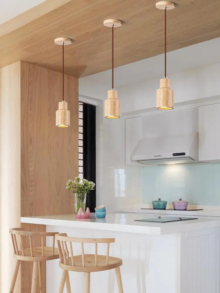 NordicGlow Wooden Pendant Light