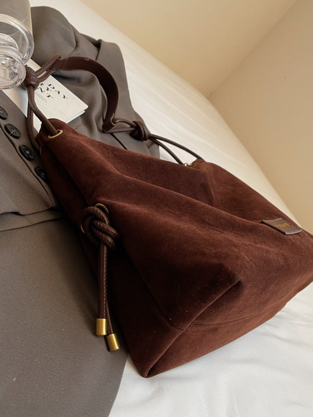 Suede Handbag