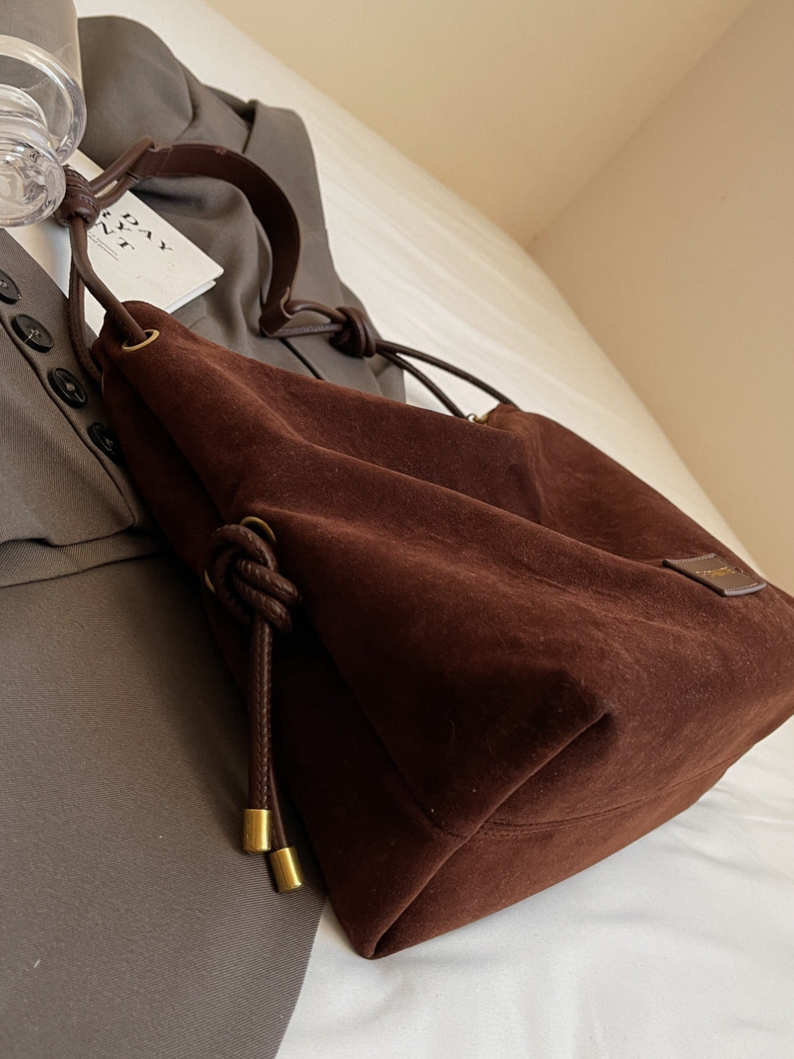 Suede Handbag