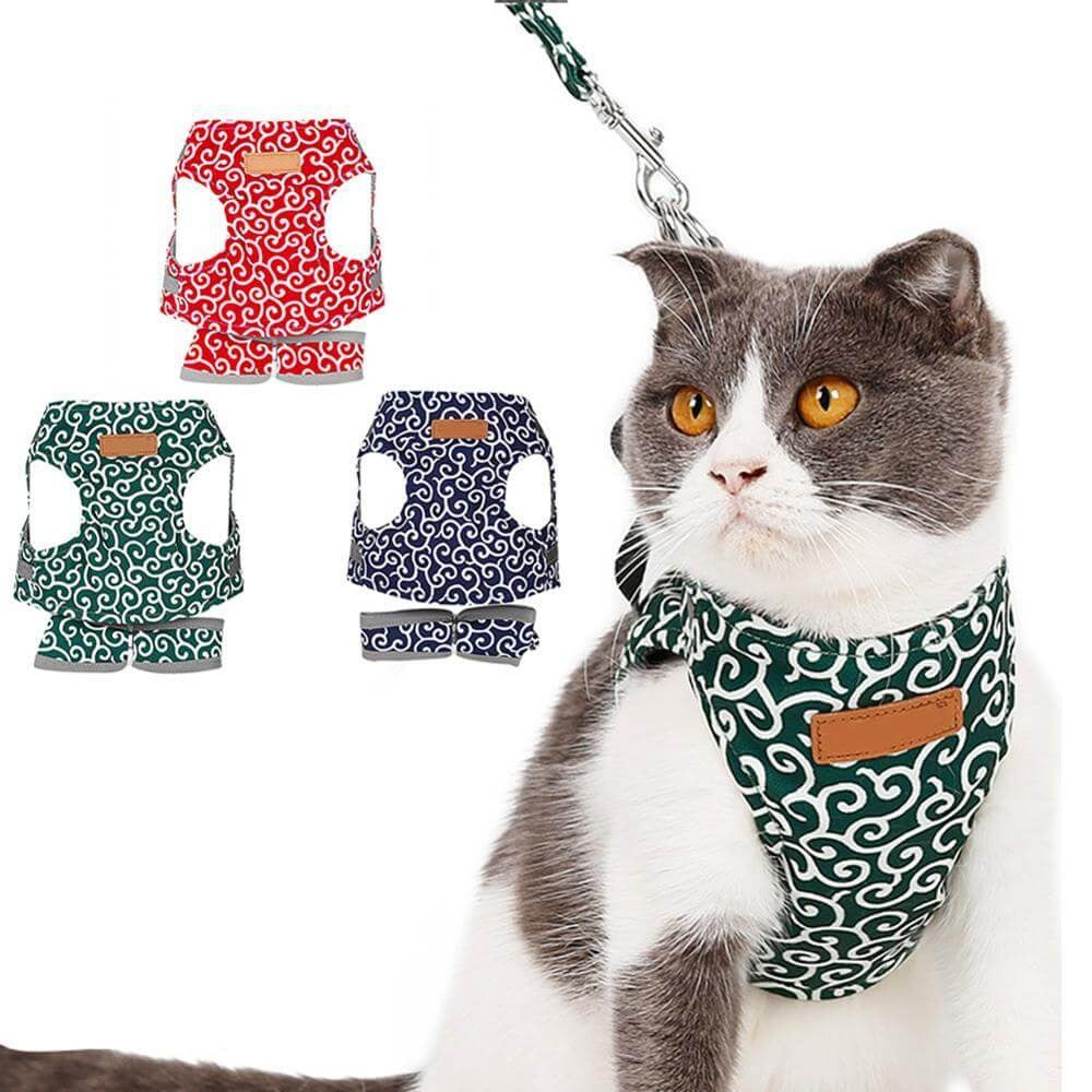 Adjustable Cat Harness Set