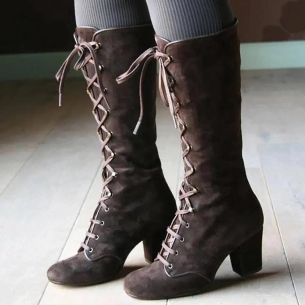 Knee-High Wool Boots